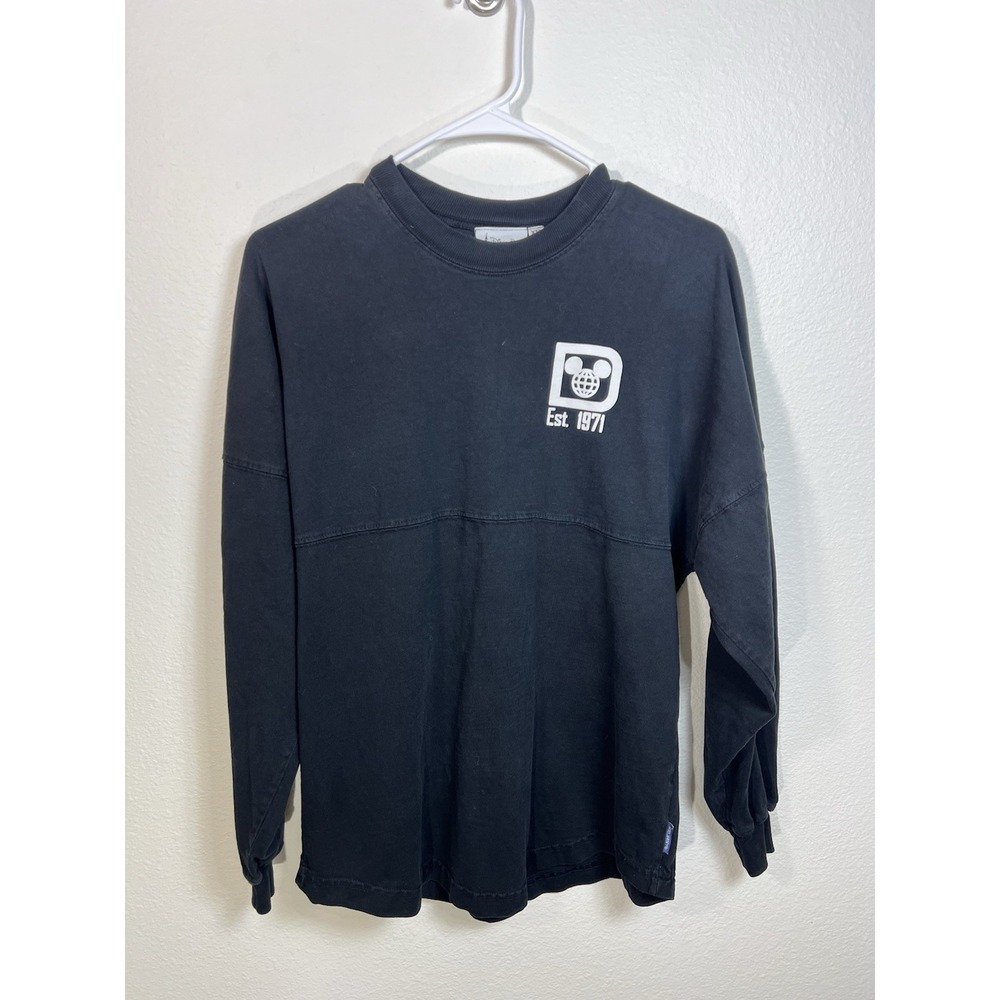 Disney World Spirit Jersey Black Logo Spell Out XS